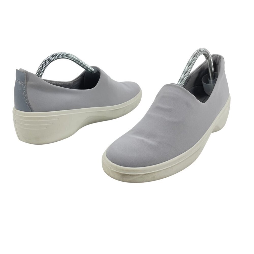 Ecco Soft 7 Gray Slip On Wedge Shoes Womens Size 10 Comfort Casual Basic Neutral